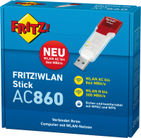 FRITZ!WLAN Stick AC 860 Transparent-Rot